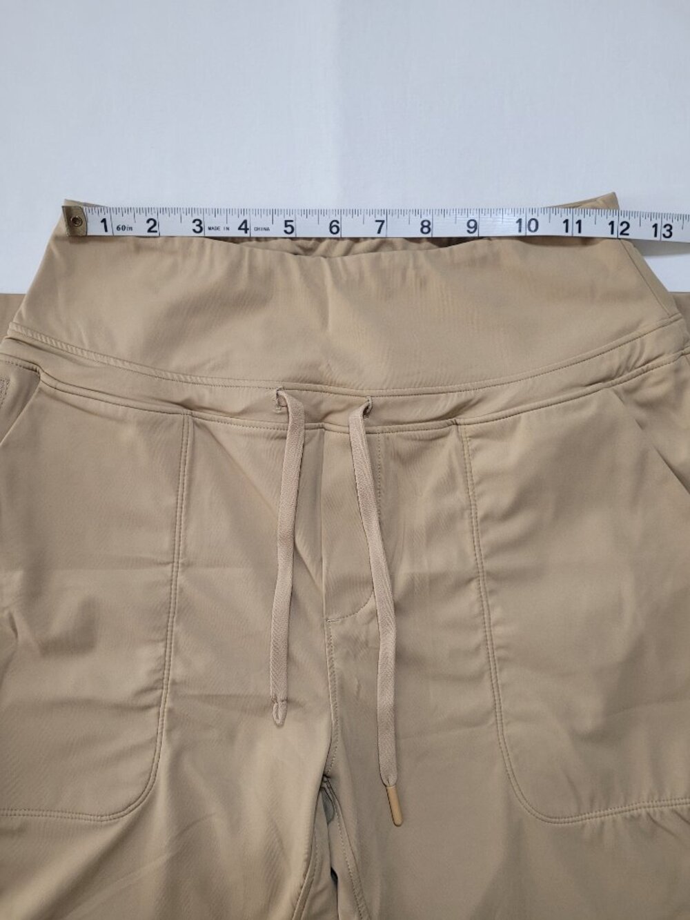 Gradual High Waisted Jogger Pants Tan Khaki Pockets Womens Small Athleisure - Picture 6 of 10